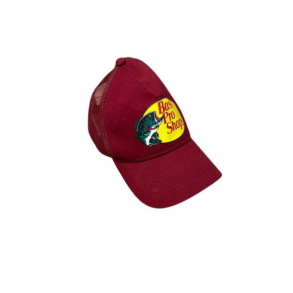 Bass Pro Shop hat cat maroon adjustable breathable trucker hat - Picture 1 of 3
